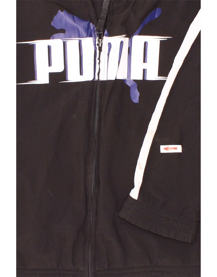 Puma Boys Grafisk træningsdragt Topjakke 9-10 år Sort Colourblock