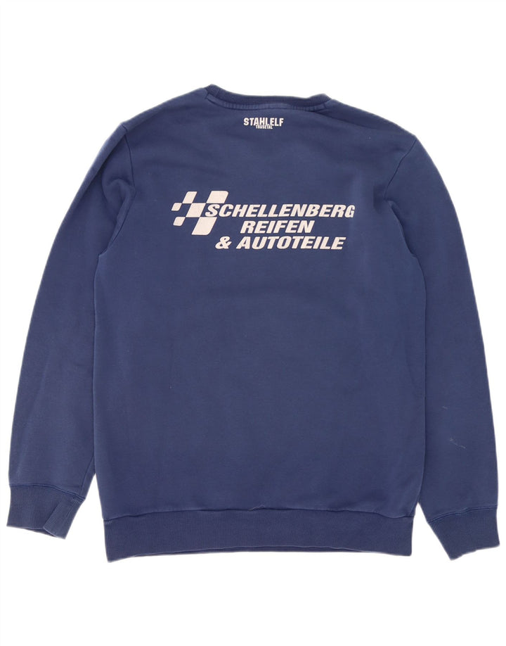 Adidas grafisk sweatshirt til mænd Medium marineblå bomuld