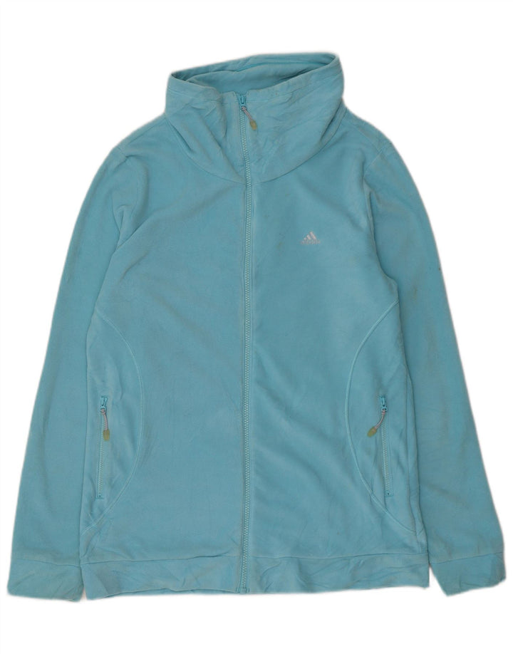Adidas Dame Fleecejakke UK 18 XL Blå Polyester