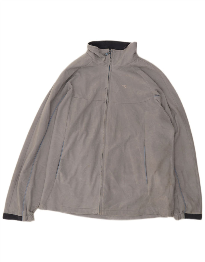 Diadora træningsdragt topjakke til kvinder UK 14 Stor grå polyester