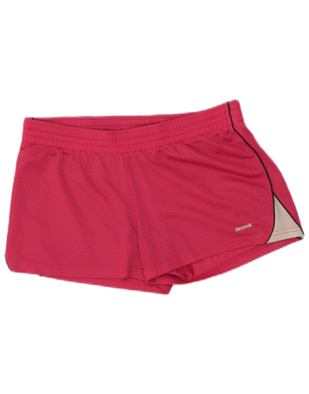 REEBOK sportsshorts til kvinder UK 14 Medium Pink Colourblock Polyester