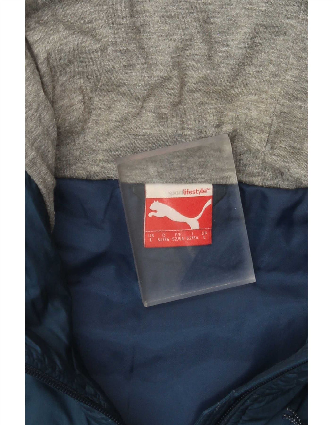 Puma Herre Hætte quiltet jakke UK 40 Large Navy Blue