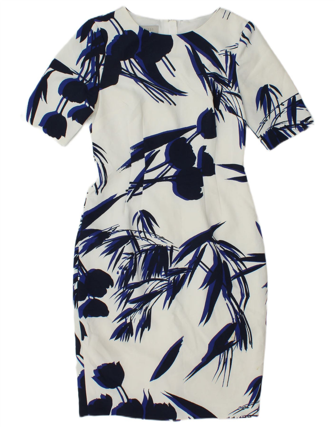 Hobbs Womens Sheath Dress UK 10 Small White Floral Polyester