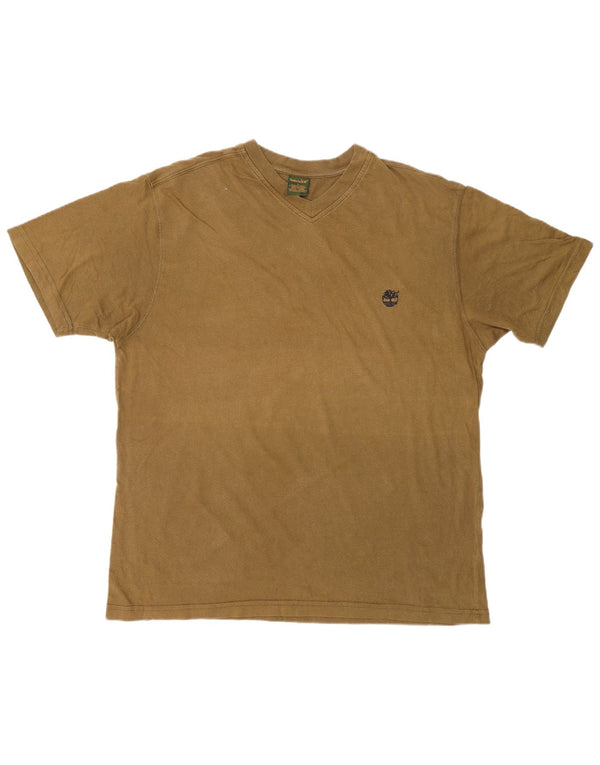 TIMBERLAND Herre T-Shirt Top Stor Khaki Bomuld