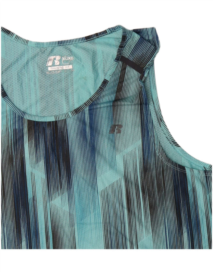 RUSSELL ATHLETIC Herrevest Top XL Blå Geometrisk Polyester
