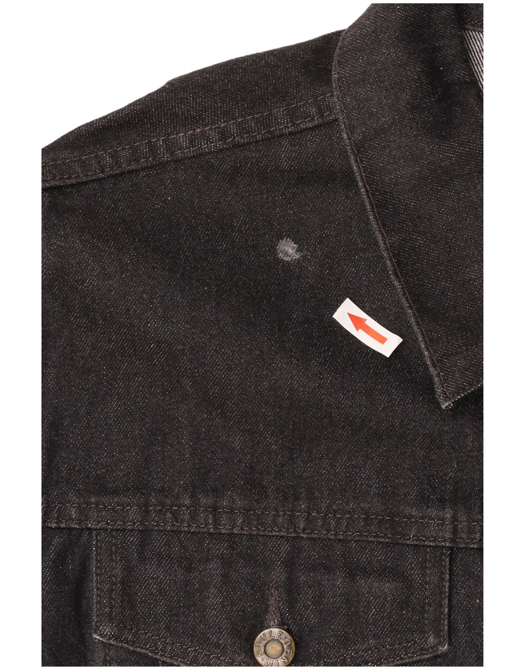 Denim Style Herre Denim Jacket UK 42 XL Sort Bomuld