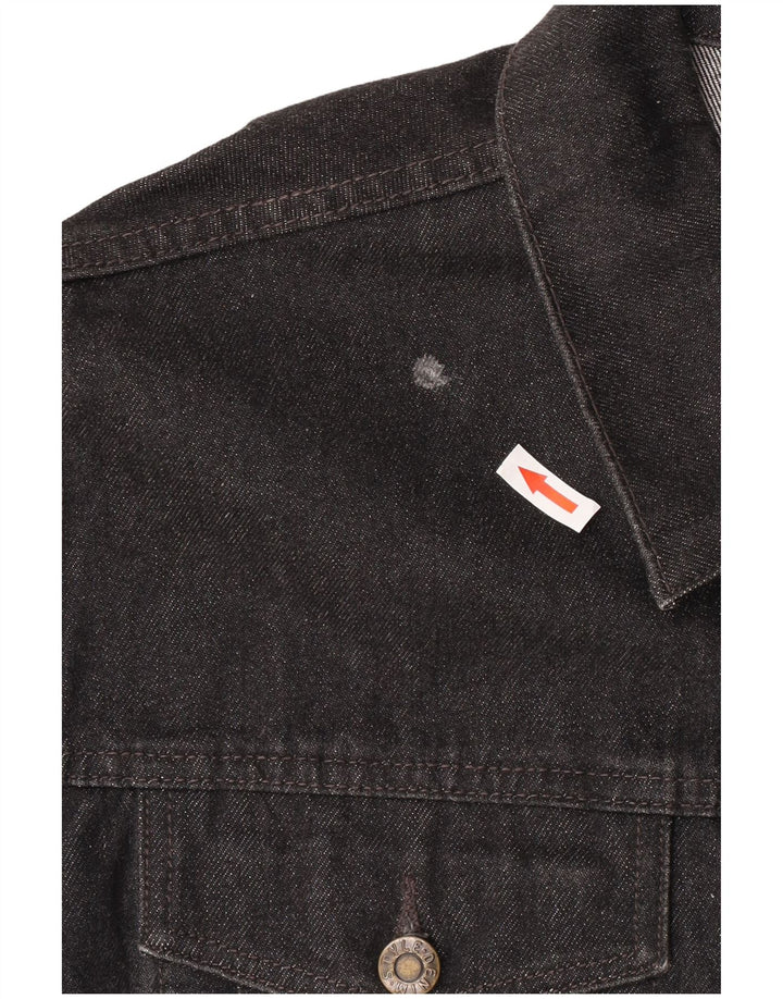 Denim Style Herre Denim Jacket UK 42 XL Sort Bomuld