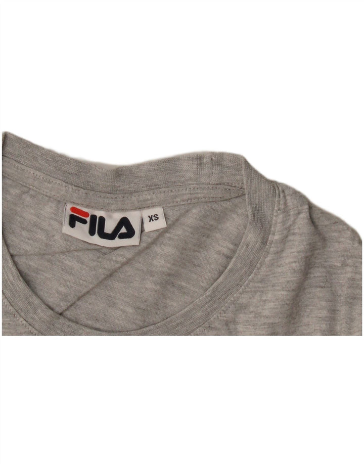 Fila Herre Grafisk T-Shirt Top XS Grå Flecked
