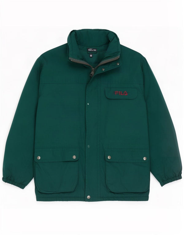 Fila Herre Windbreaker Jacket UK 42 XL Grøn Bomuld