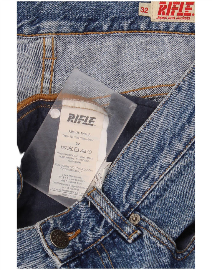 Rifle Herre Paul Straight Jeans W32 L34 Blå Bomuld