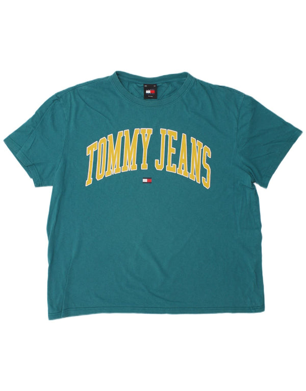 Tommy Hilfiger Herre Grafisk T-Shirt Top XL Blå