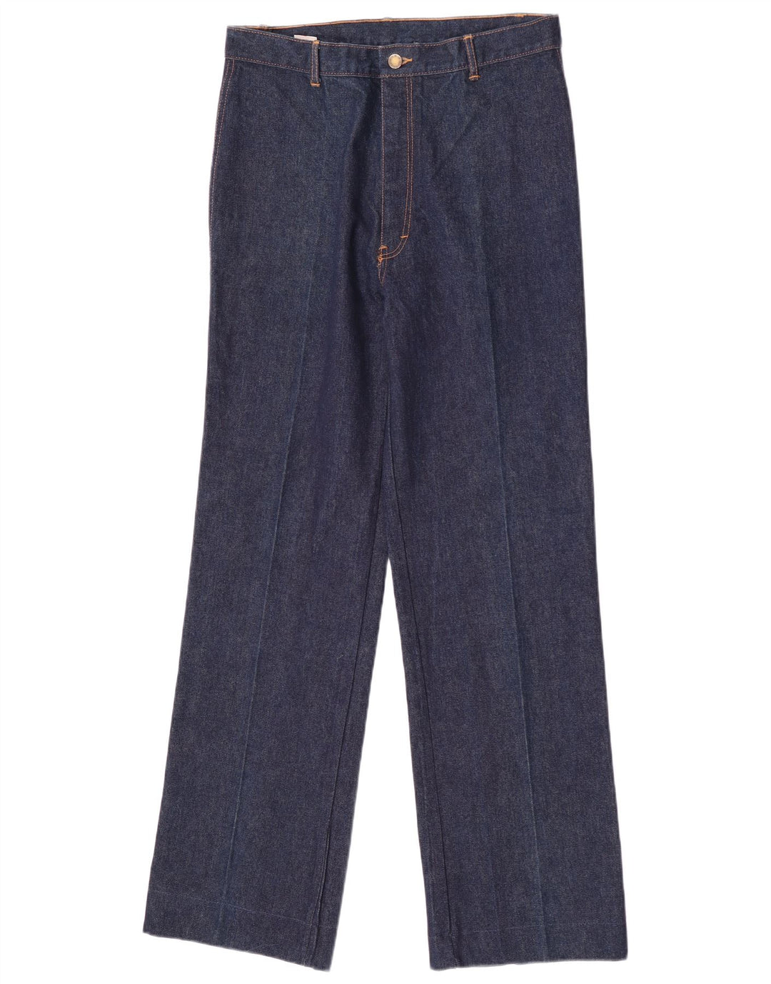 Vintage lige jeans til kvinder W34 L32 marineblå bomuld