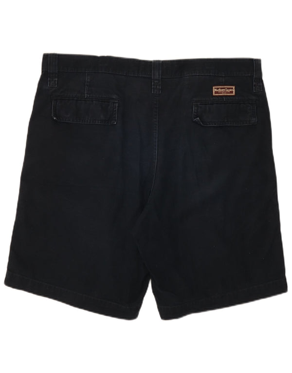 Marlboro Classics Mens Graphic Cargo Shorts EU 56 3XL W40 Black Cotton