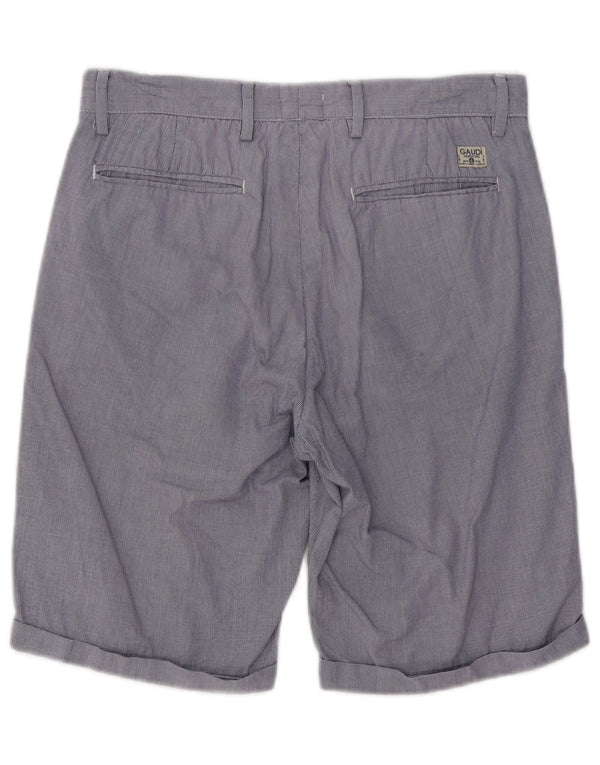 Gaudi Herre Chino Shorts EU 44 XS W30 Blå Gingham Bomuld