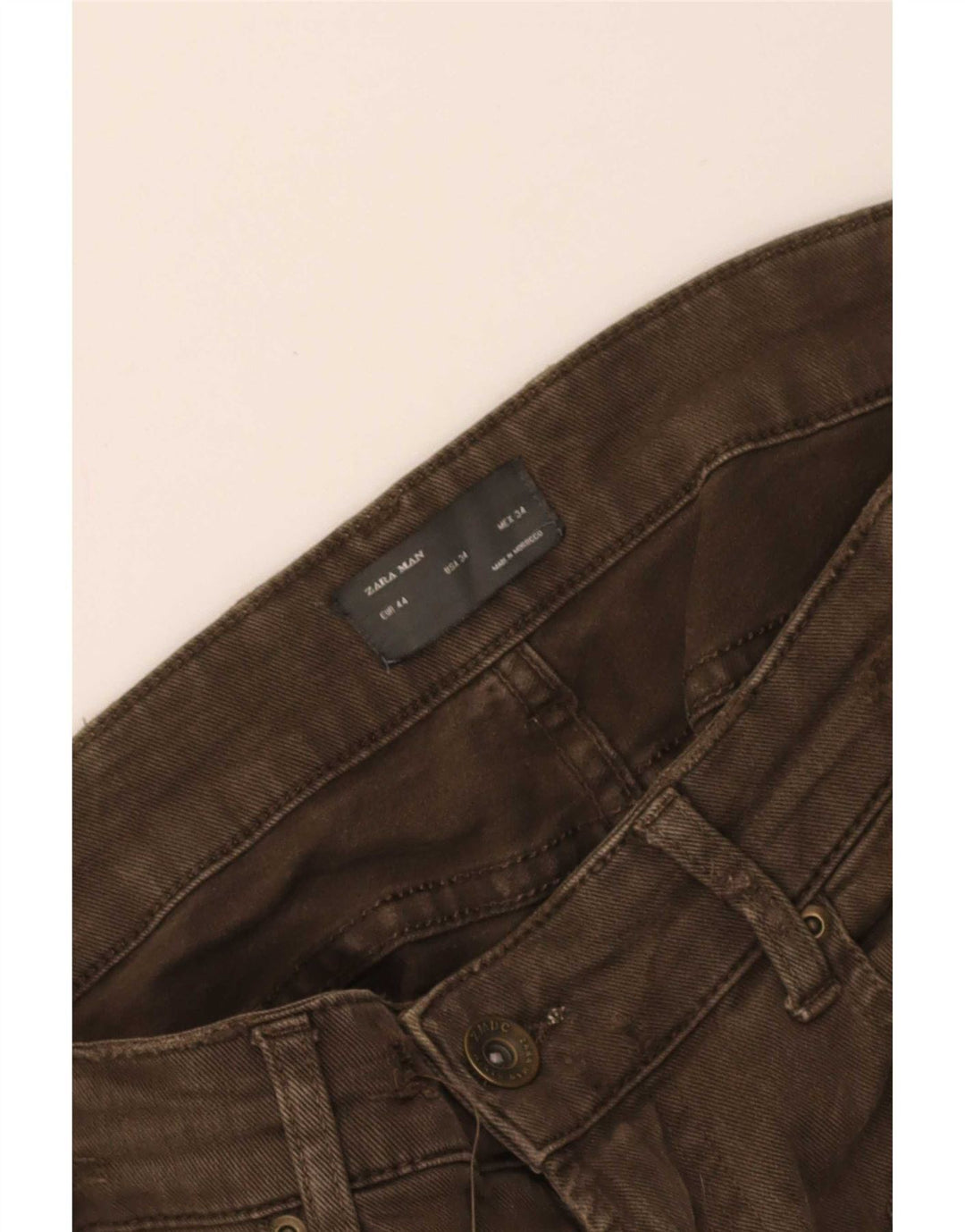 Zara Herre Slim Cargo Bukser EU 44 Large W34 L29 Khaki