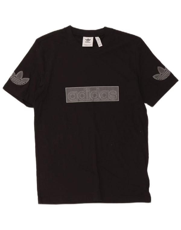 Adidas Grafisk T-shirt top XS til mænd, sort bomuld