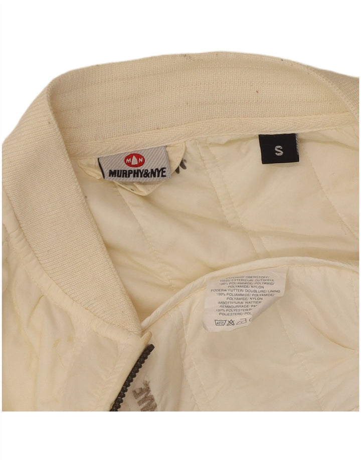 Murphy & Nye Womens Polstret Gilet UK 10 Small Off White Polyamid