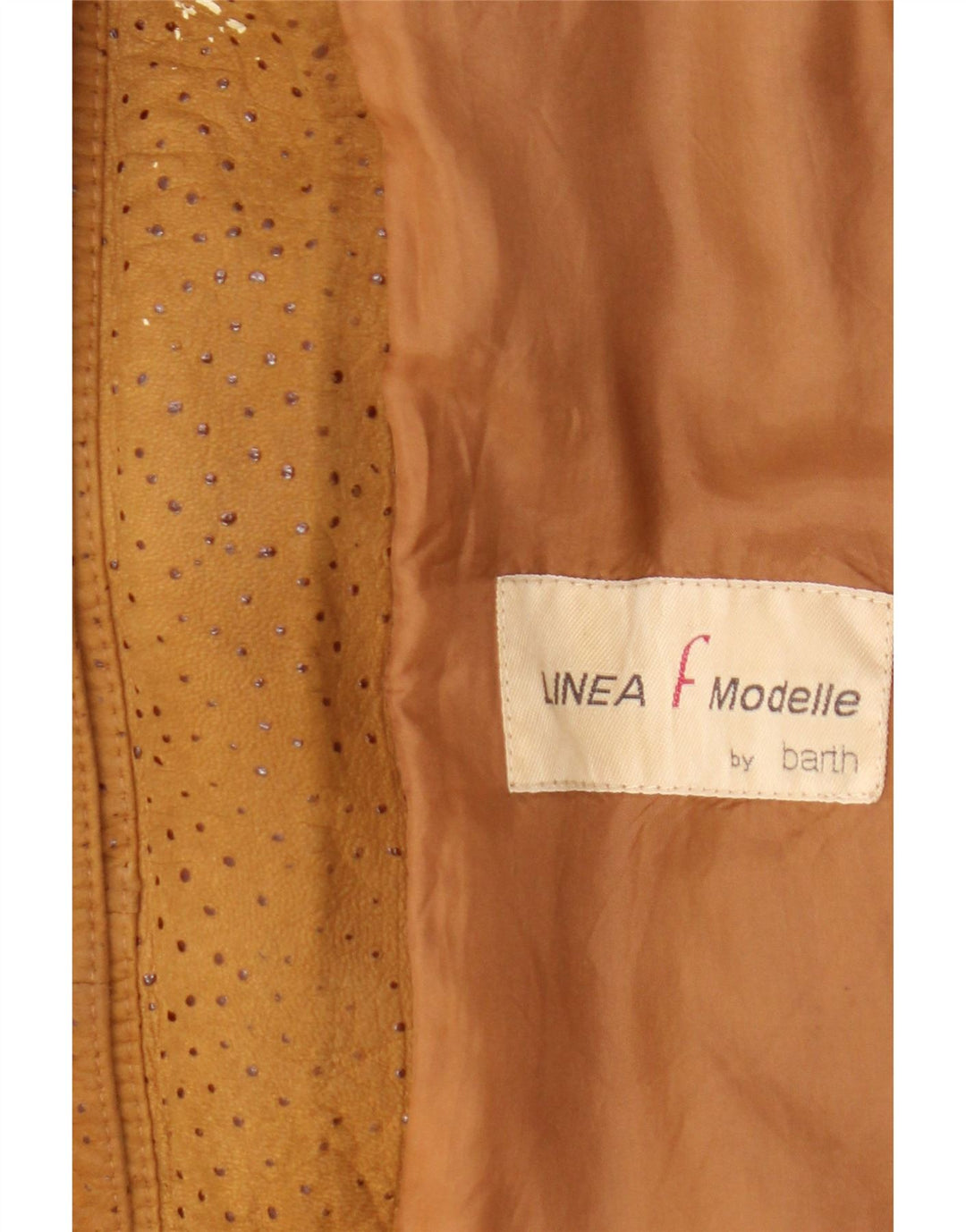 Barth Dame Ruskind Overfrakke UK 16 Stor Brun Læder