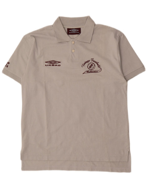 Umbro Herre Grafisk Polo Shirt Medium Grå Bomuld