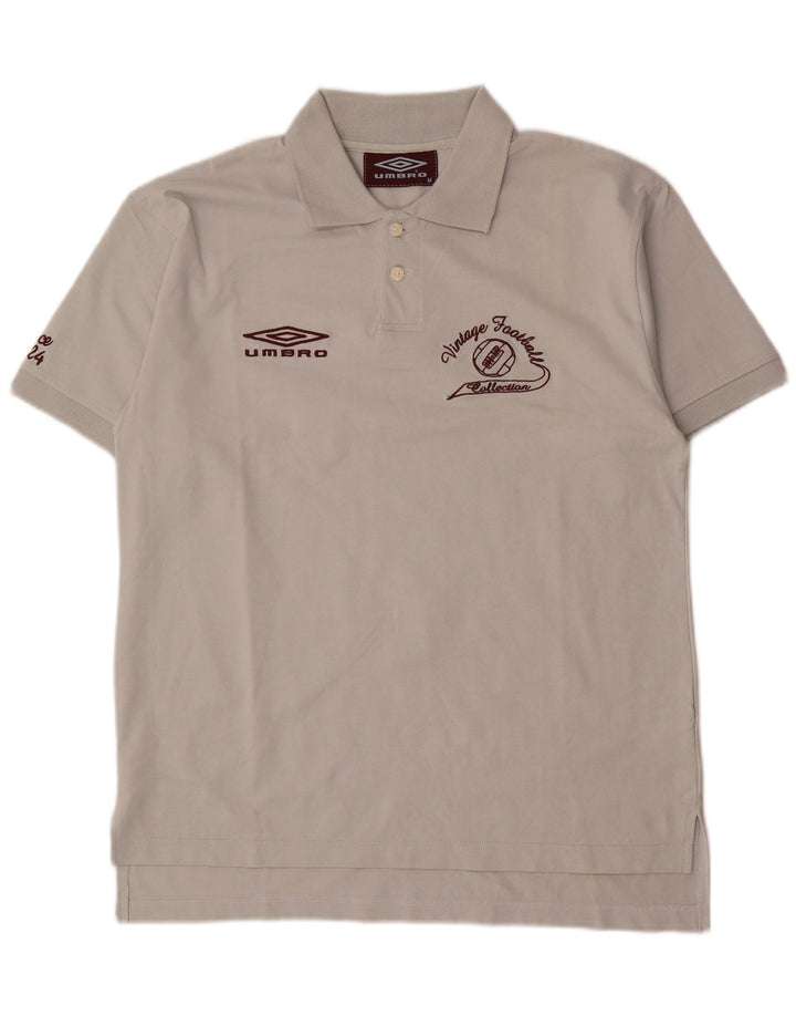 Umbro Herre Grafisk Polo Shirt Medium Grå Bomuld