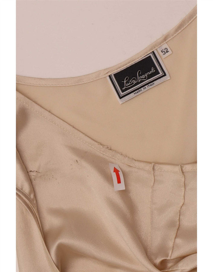 Luisa Spagnoli Dame Crop Vest Top IT 42 2XL Beige Polyester