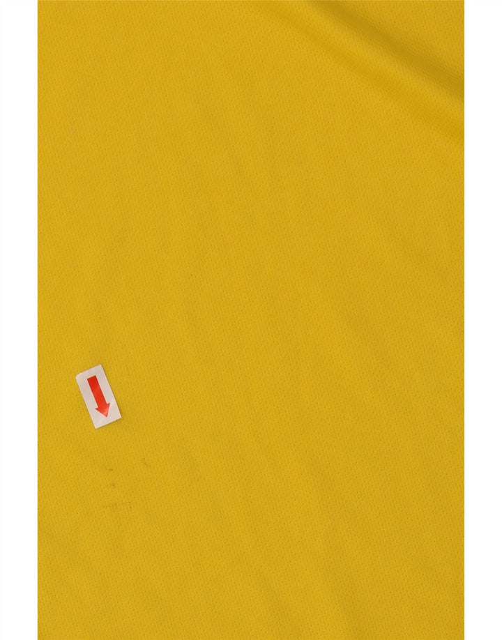 Adidas Mens Climalite T-Shirt Top Medium Yellow Polyester