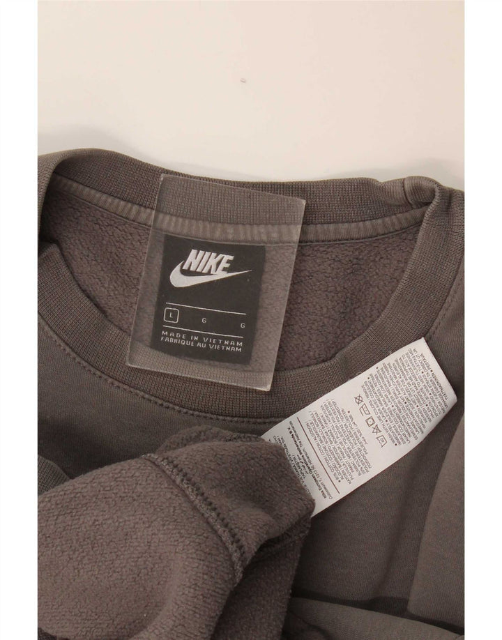 Nike Sweatshirt til mænd, stor grå bomuld