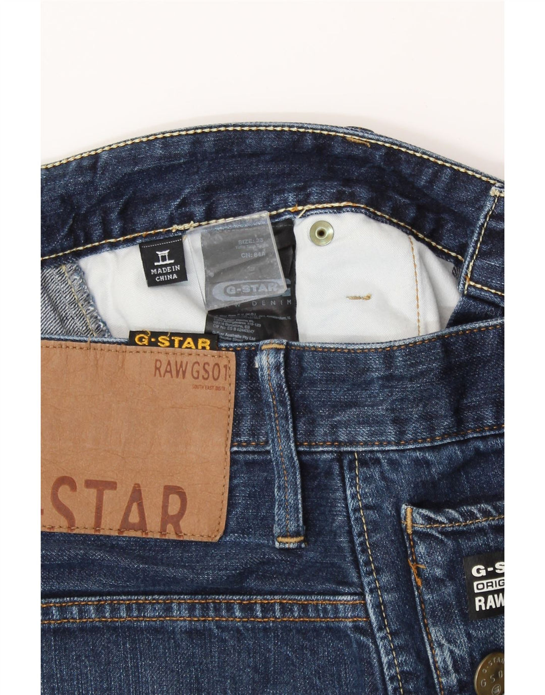 G-STAR Mens Denim Shorts W33 Medium  Blue Cotton Vintage G-Star and Second-Hand G-Star from Messina Hembry 