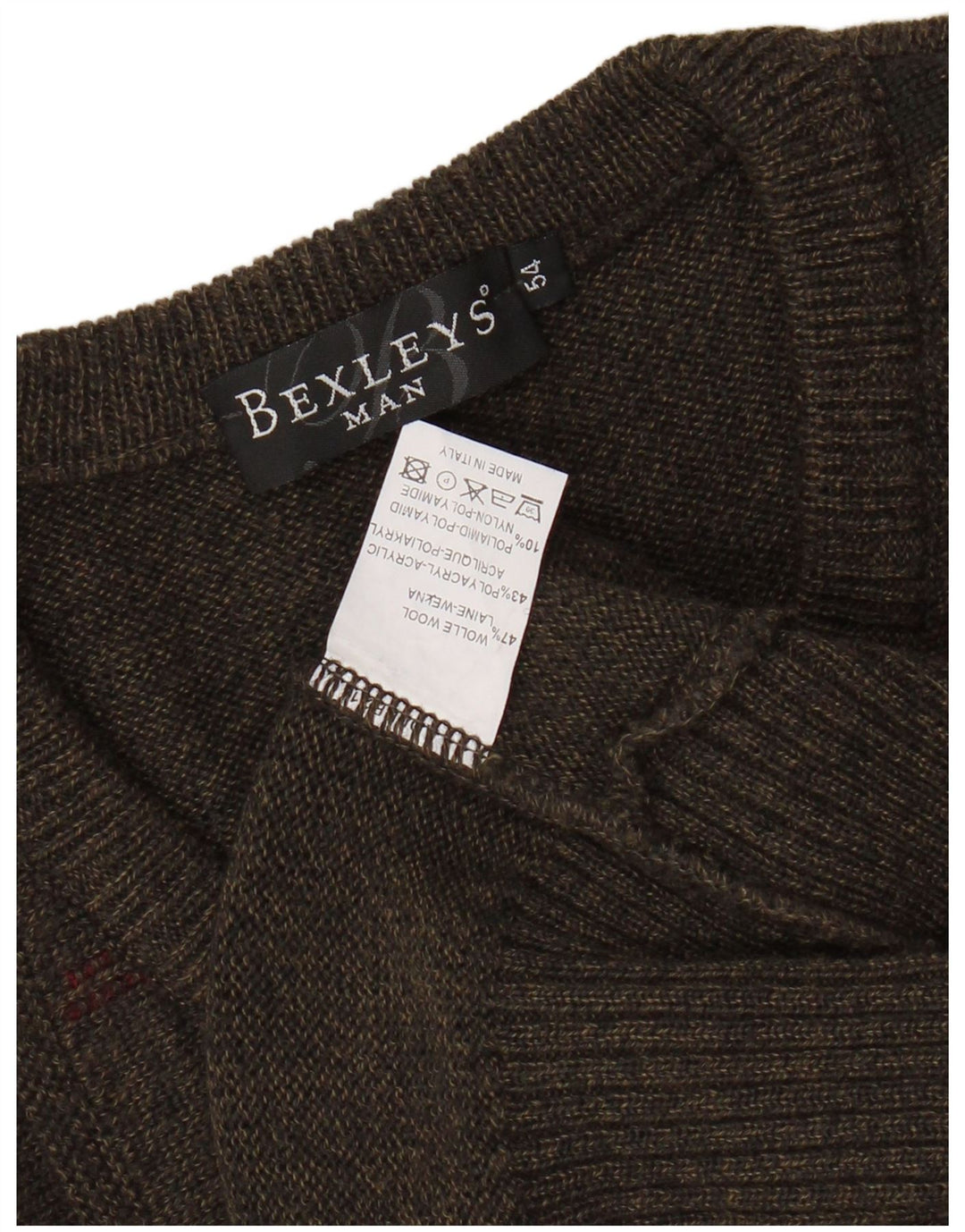 BEXLEYS Herrevest Tank Top IT 54 XL Brun Stribet Uld