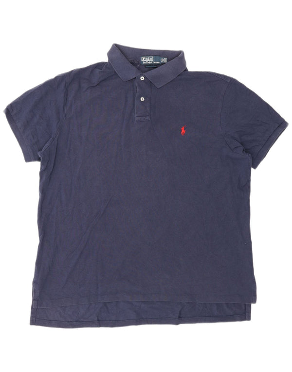 Polo Ralph Lauren Herre Custom Fit Polo Shirt 2XL marineblå bomuld