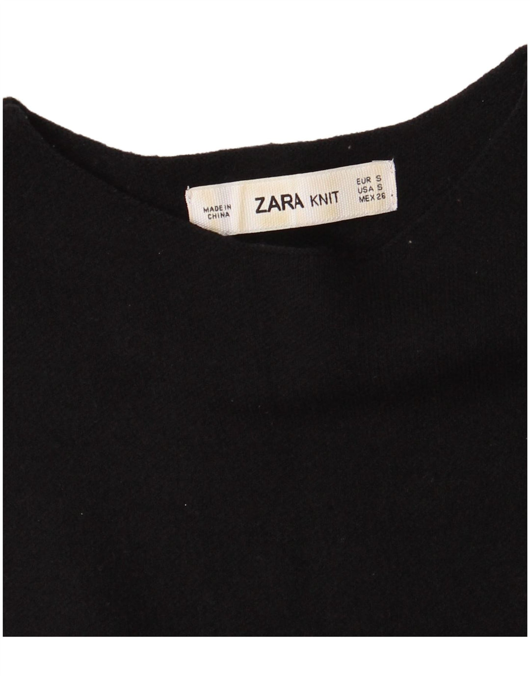 Zara Dame Ærmeløs A-Line Kjole UK 10 Small Black Colourblock