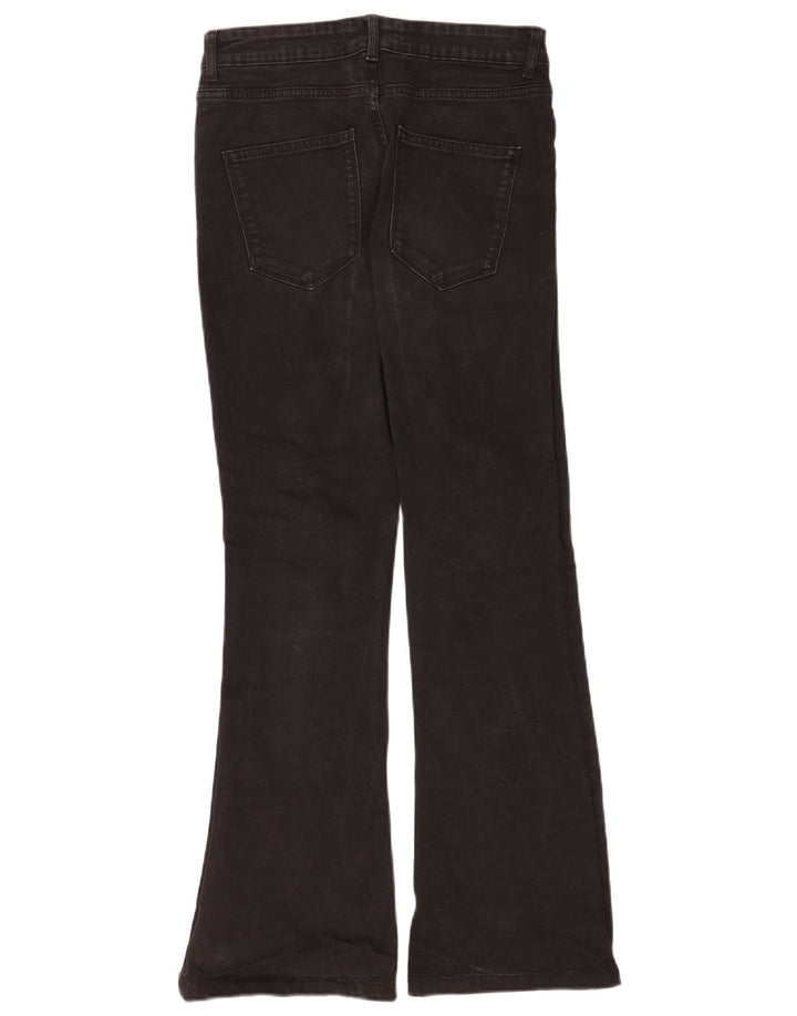 Zara Dame Flared Jeans EU 40 Medium W30 L30 Sort Bomuld