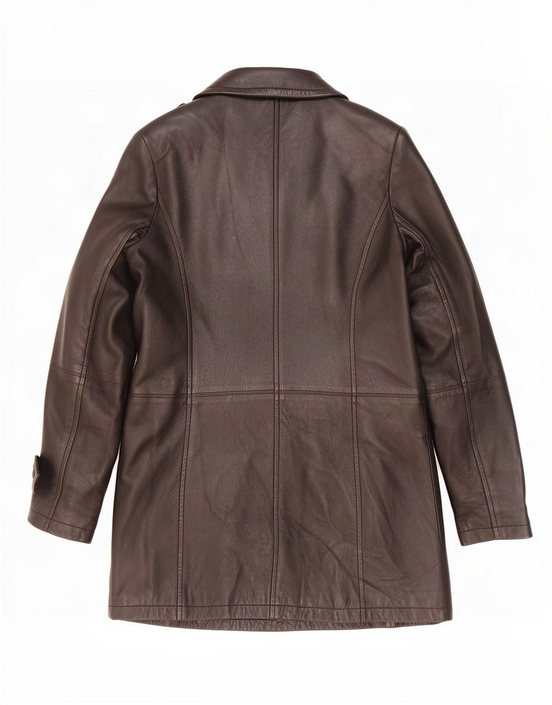 Vintage læderfrakke til kvinder UK 10 Small Black