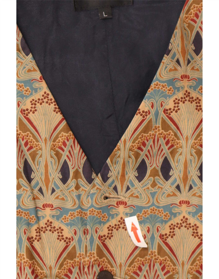 Liberty herrevest Stor beige blomstret bomuld