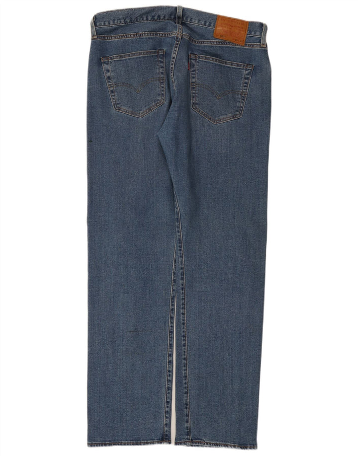 Levi's Herre 501 lige jeans W33 L32 blå bomuld