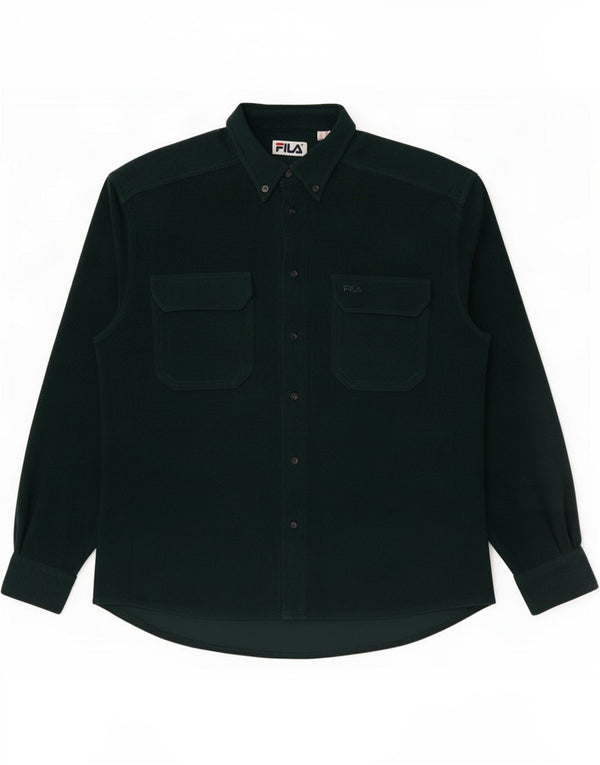 Fila Mens Fleece Shirt IT 50 Medium Green