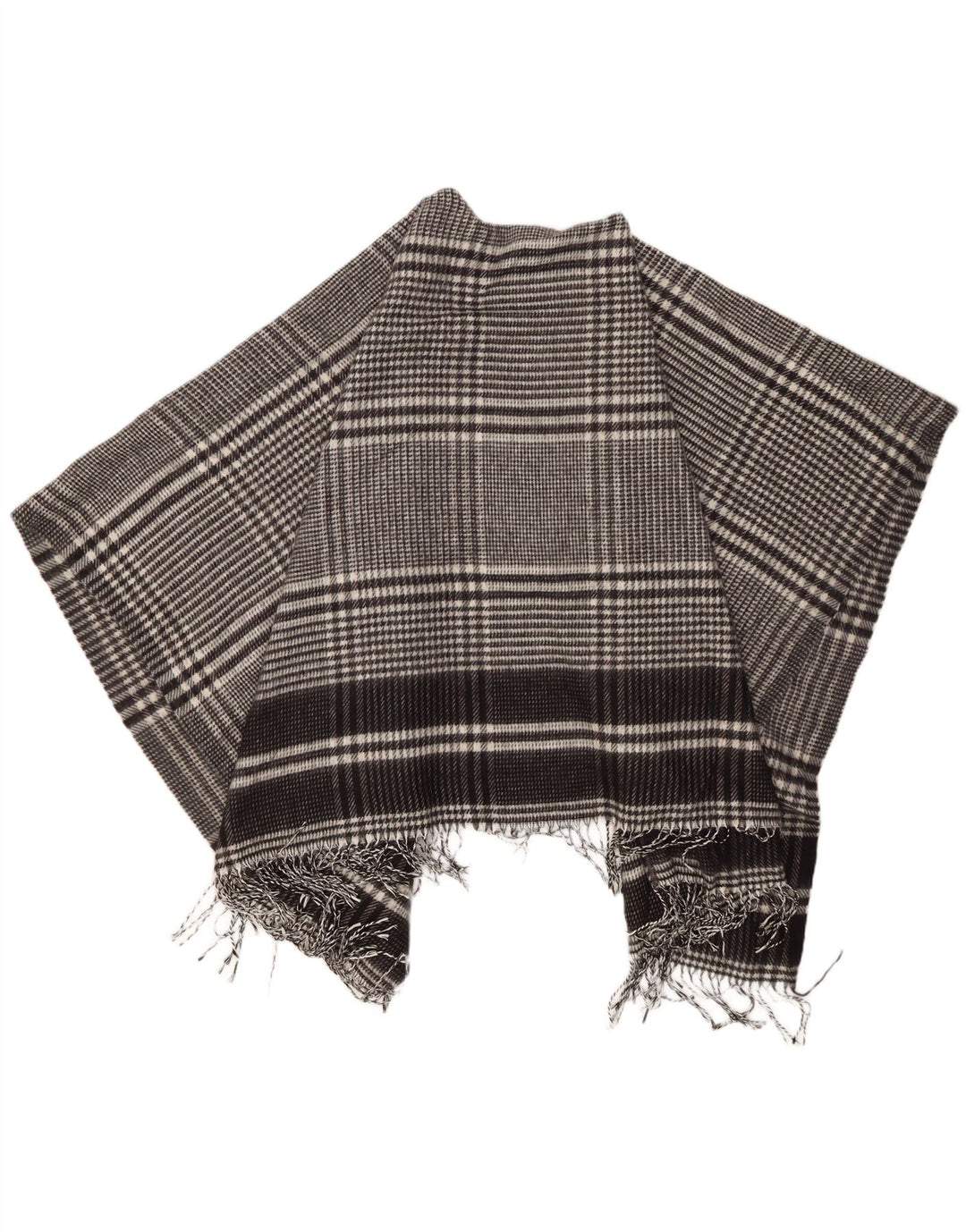 Marks & Spencer Dame Cape Cardigan Sweater One Size Black Houndstooth
