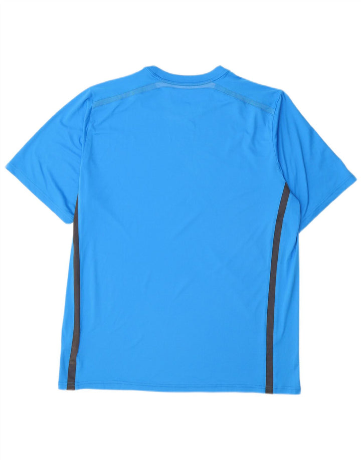 NIKE Herre Dri Fit T-Shirt Top XL Blå Polyester