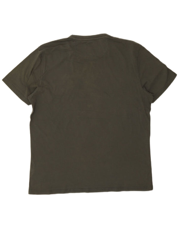 Napapijri Herre grafisk T-shirt Top 2XL Khaki Bomuld Logo