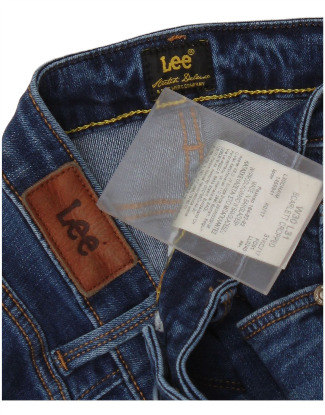 LEE Scarlett Cropped Jeans til kvinder W30 L25 blå bomuld