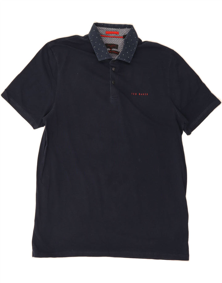 TED BAKER Mens Golf Polo Shirt Size 5 XL Navy Blue Cotton Vintage Ted Baker and Second-Hand Ted Baker from Messina Hembry 