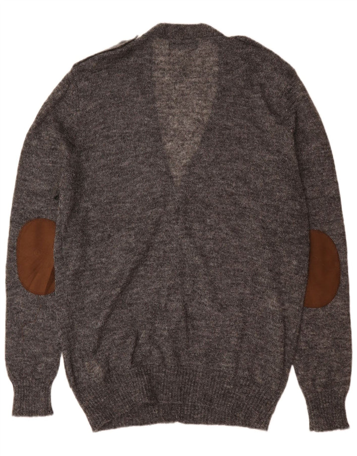Zara Herre Cardigan Sweater XL Grå Flecked Acryl