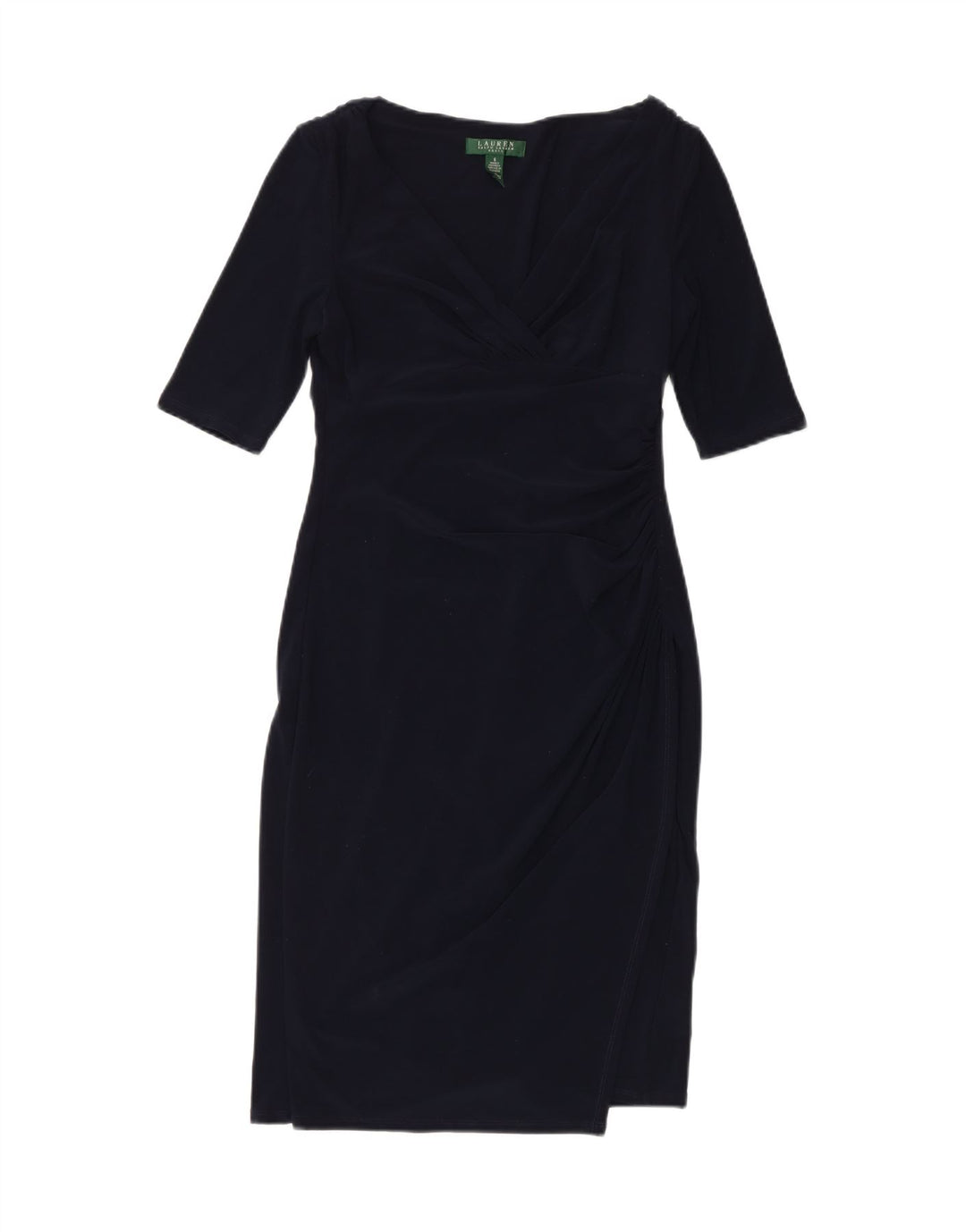 Ralph Lauren Womens Sheath Dress US 6 Medium Navy Blue Polyester