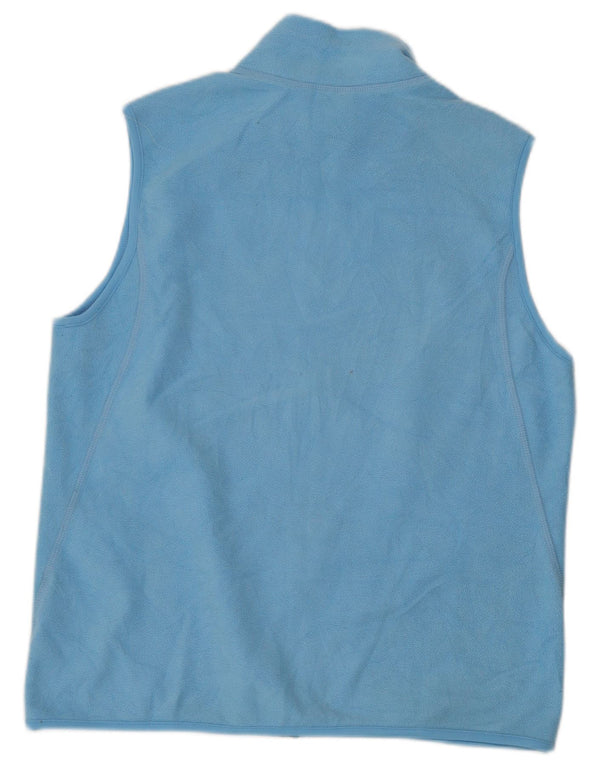 Nike Dame Fleece Gilet UK 14 Large Blue Polyester