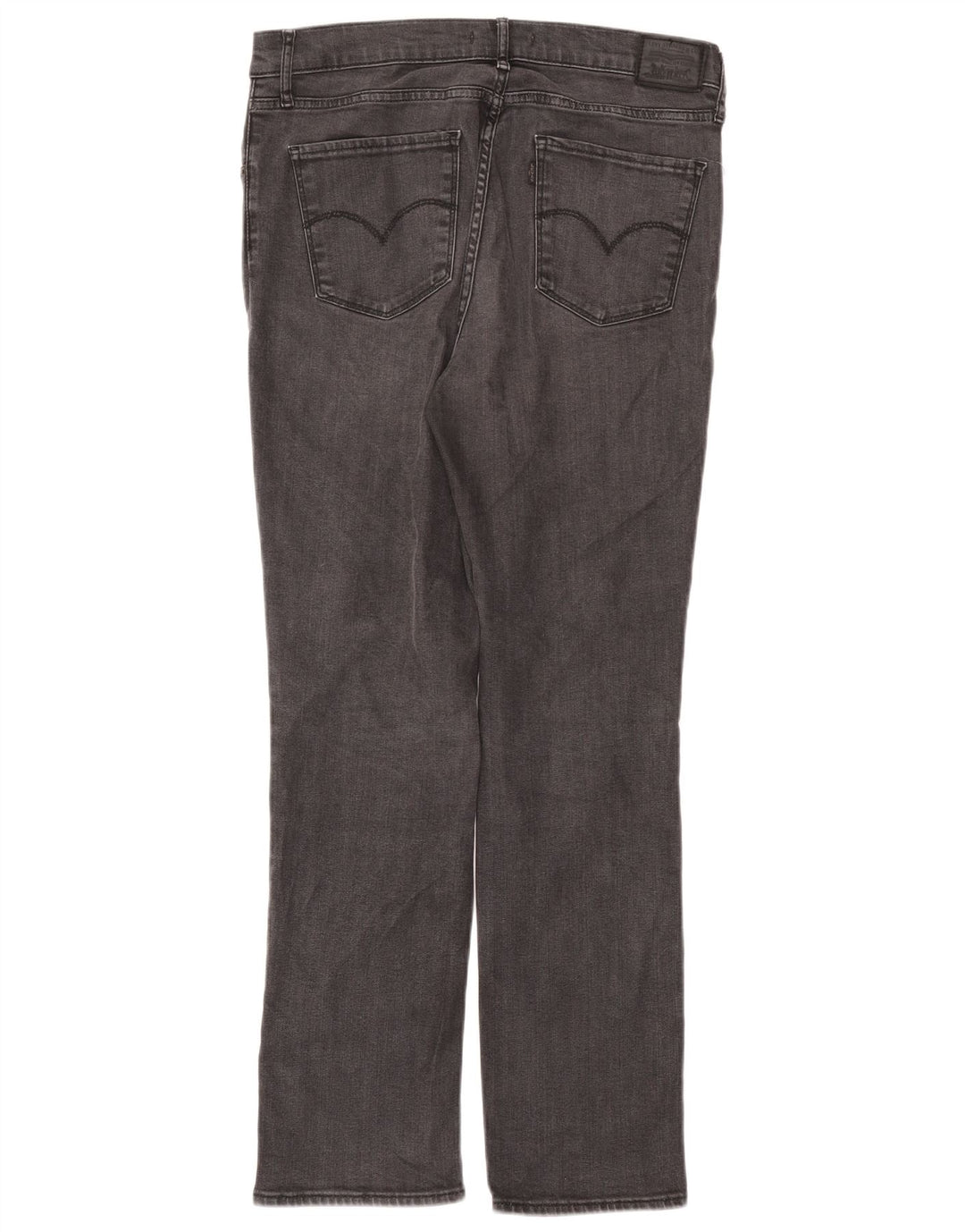 Levi's Dame 724 Højtaljede lige jeans W32 L30 Grå Lyocell