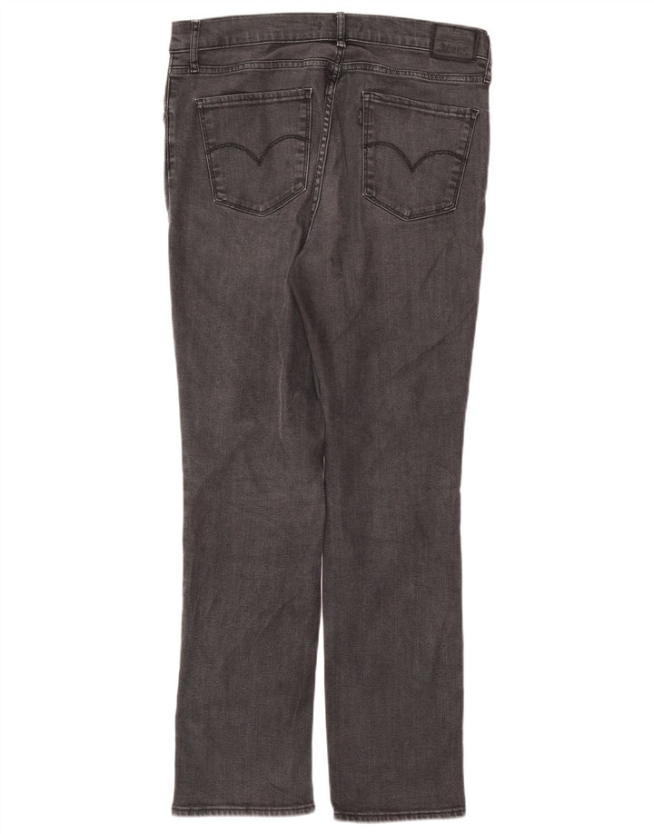 Levi's Dame 724 Højtaljede lige jeans W32 L30 Grå Lyocell