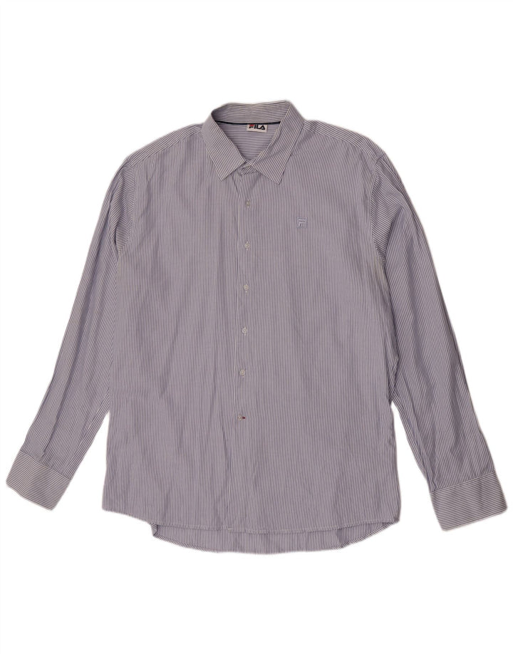 Fila herreskjorte 2XL blå stribet bomuld