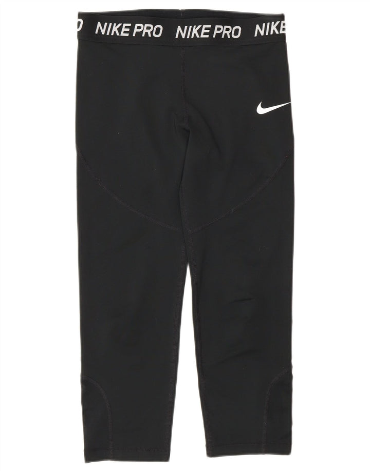 Nike piger Dri Fit grafiske leggings 12-13 år Large Sort