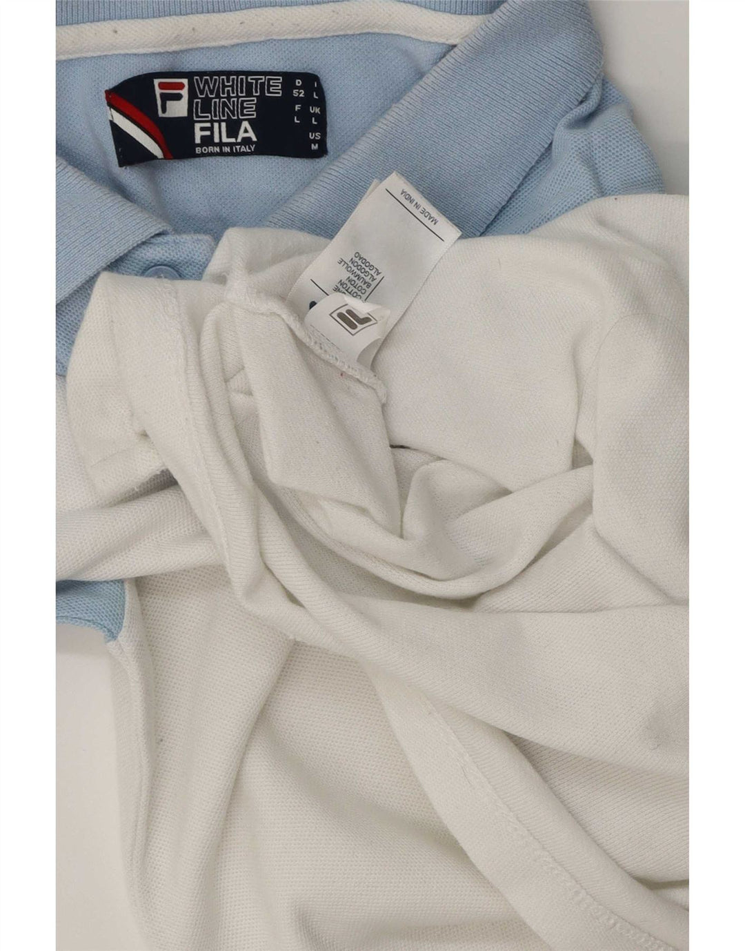 Fila Polo Shirt til mænd Stor hvid Colourblock Bomuld