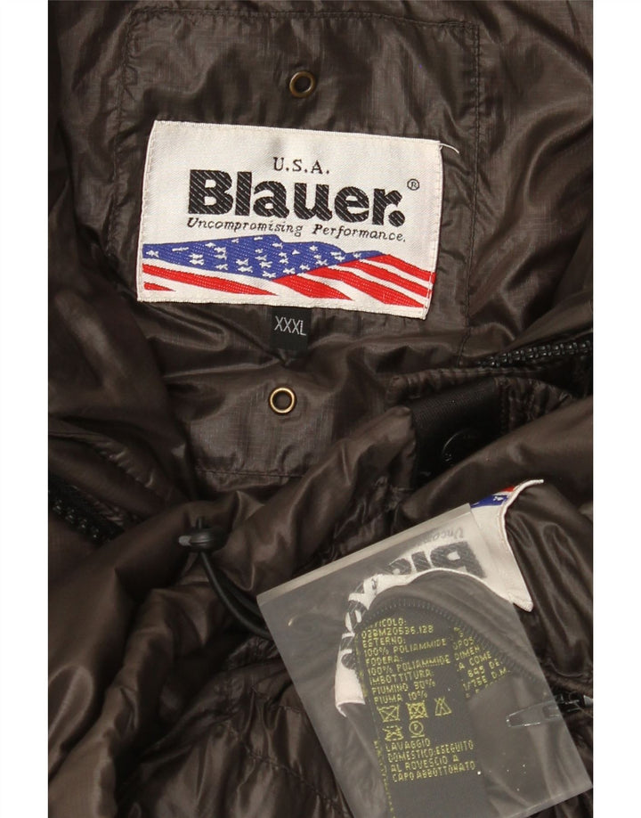 Blauer Herre hættepolstret jakke UK 46 3XL brun polyamid
